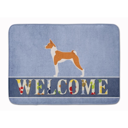 Carolines Treasures Basenji Welcome Machine Washable Memory Foam Mat BB5578RUG